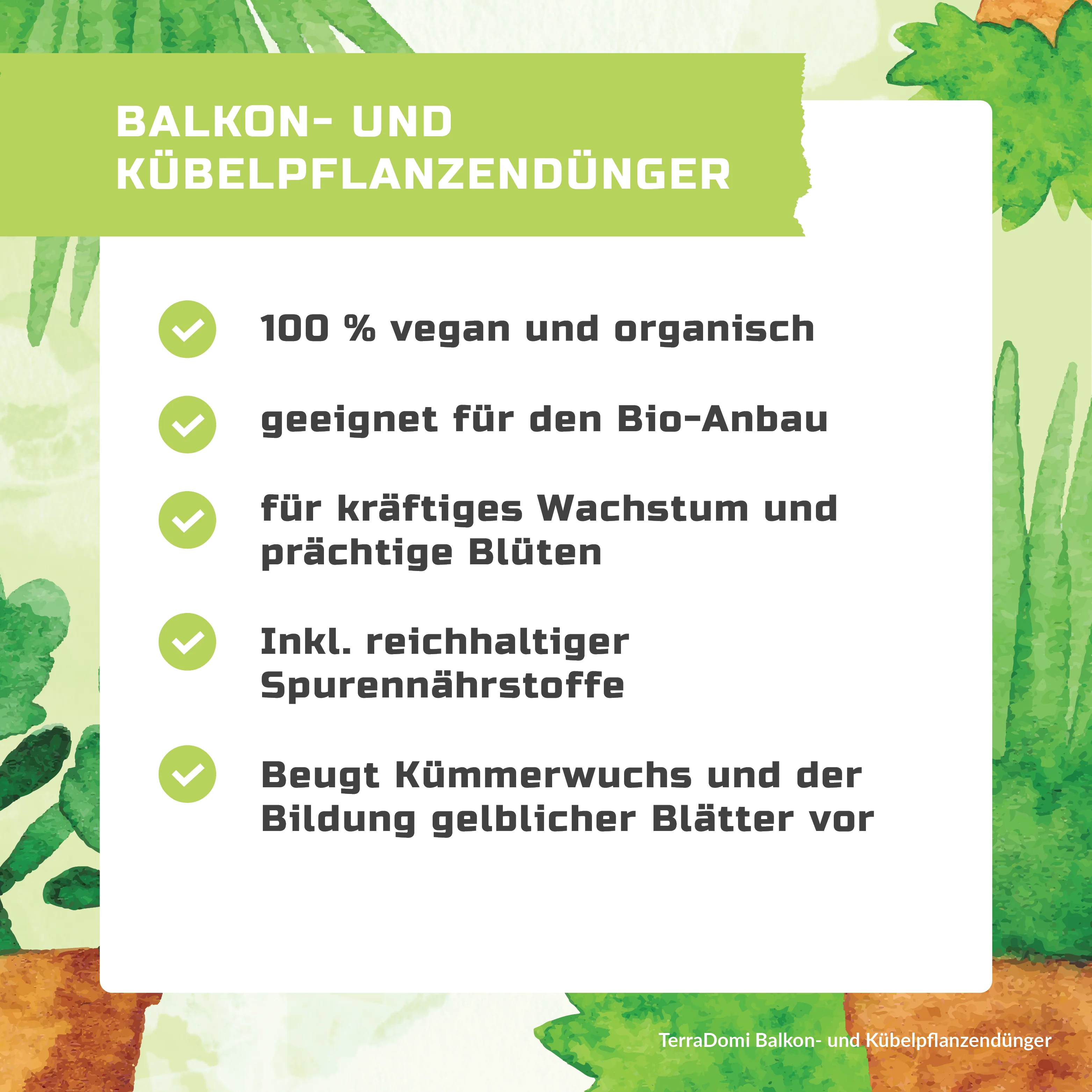 TerraDomi Balkon- und Kübelpflanzendünger 1 Liter Flüssigdünger Konzentrat - Image 3